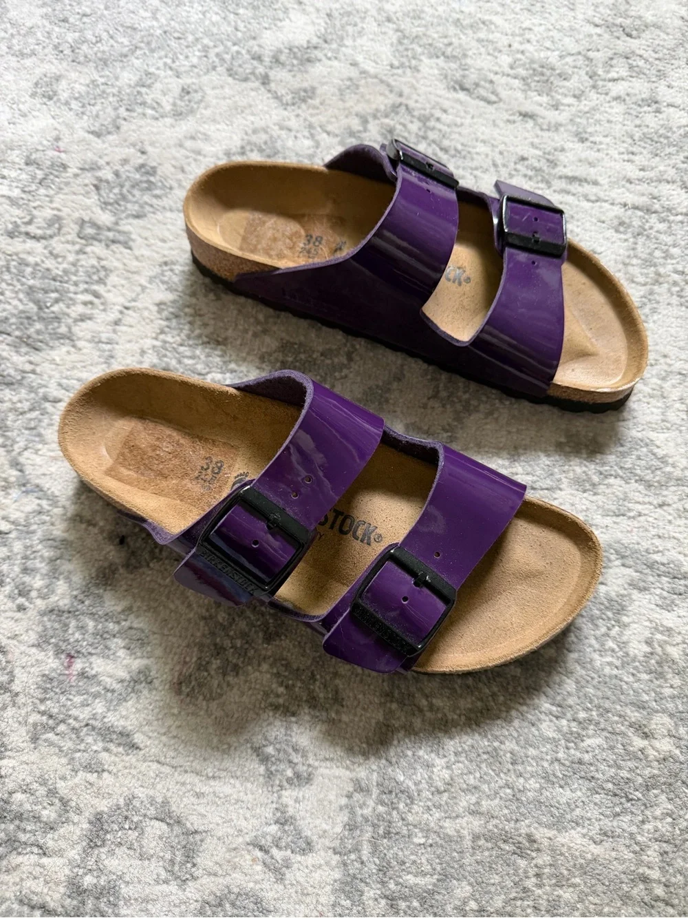 Purple Birkenstock Strap Sandals Sz 38 - Picture 1 of 4